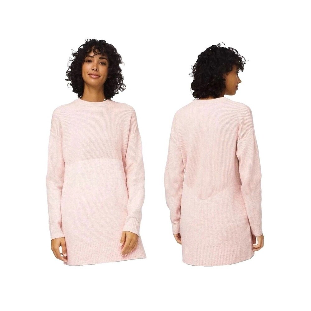 Lululemon Restful Intention Sweater Large Pink Bliss Dress